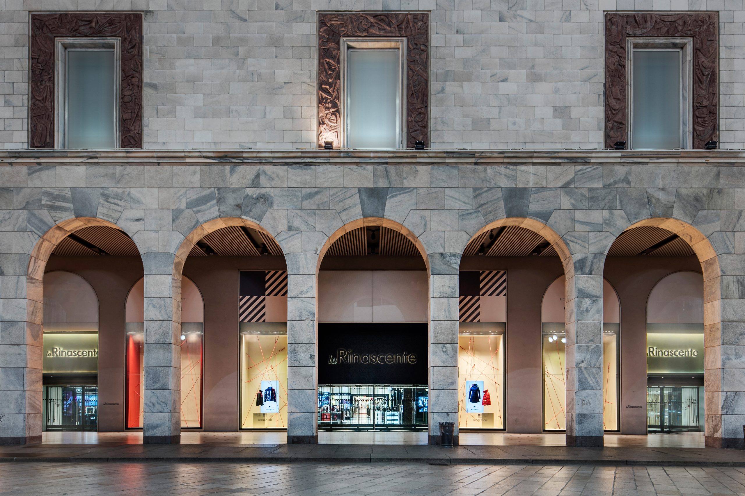 Woolrich Rinascente retail in Piazza del Duomo, Milano