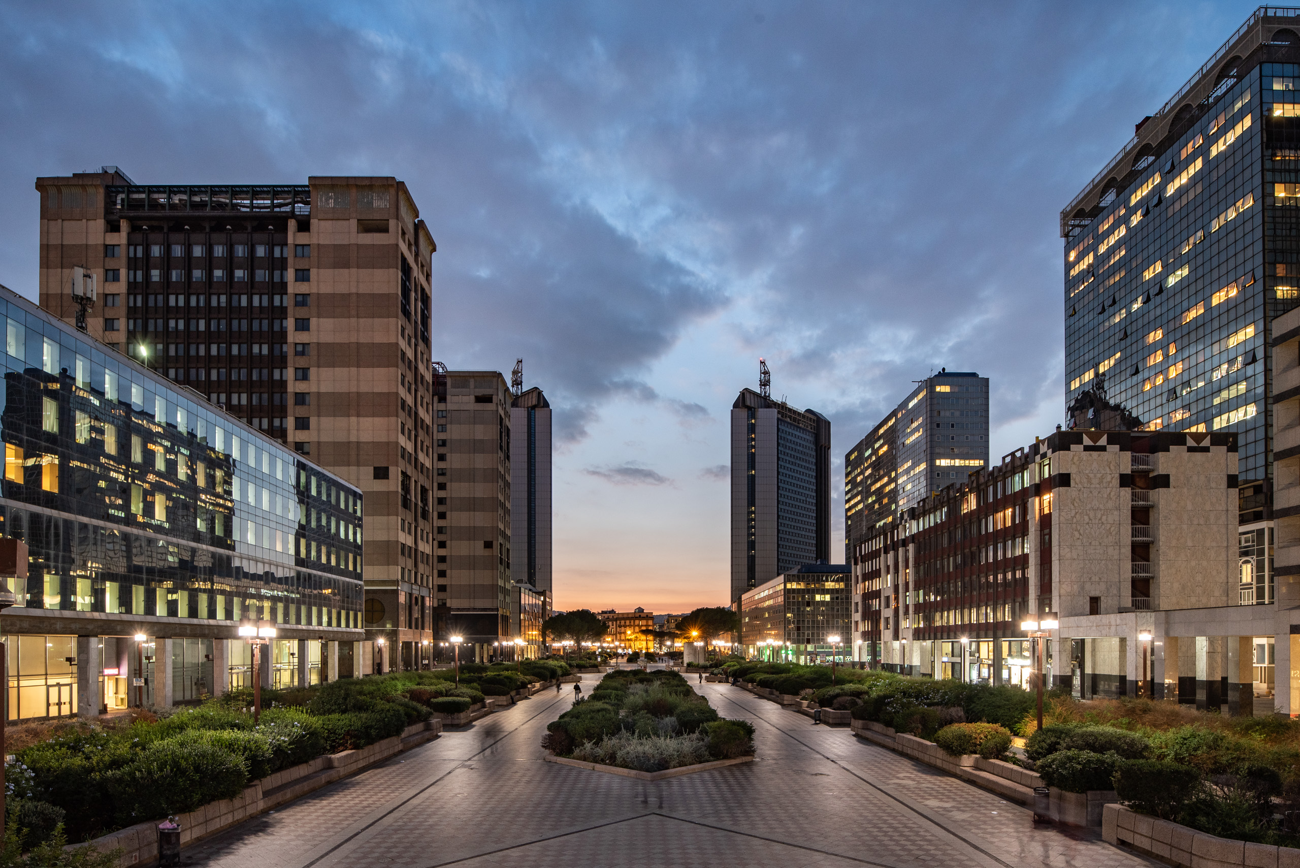 Skyscrapers at Centro Direzionale, in Napoli